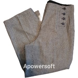 Vintage Dress Barn Pinstriped Pants Plus Size 16W